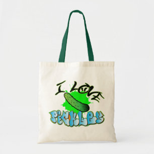I Love Pickles Grocery Tote Bag