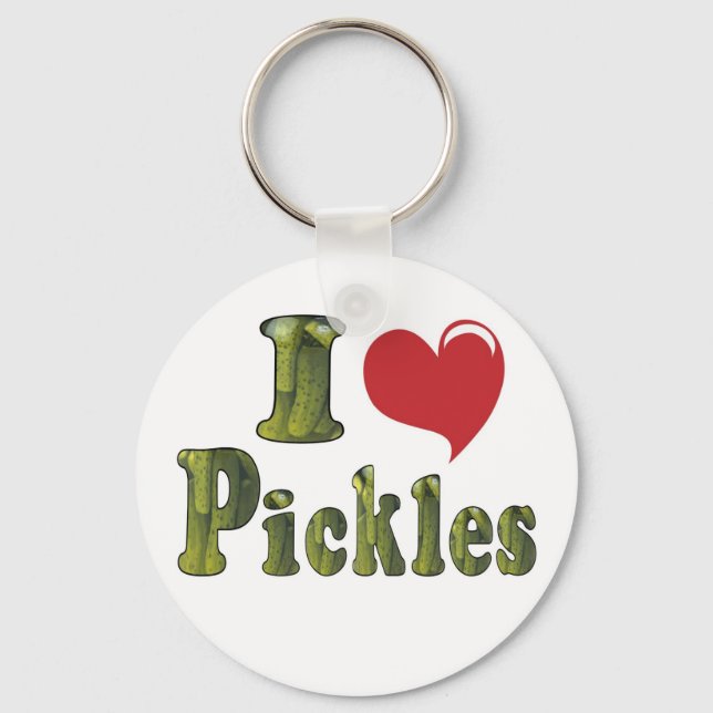 I Love Pickles Key Ring (Front)