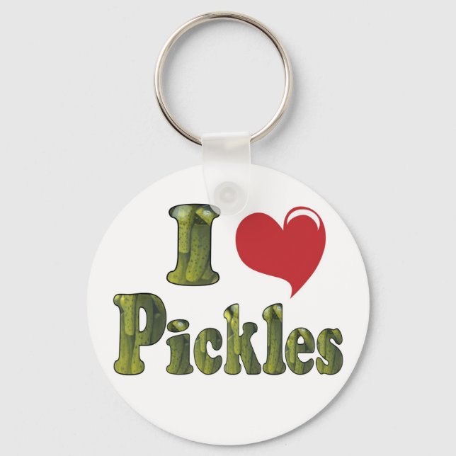 I Love Pickles Key Ring (Front)