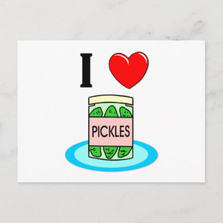 I Love Pickles Postcard