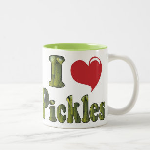 I Love Pickles Two-Tone Coffee Mug