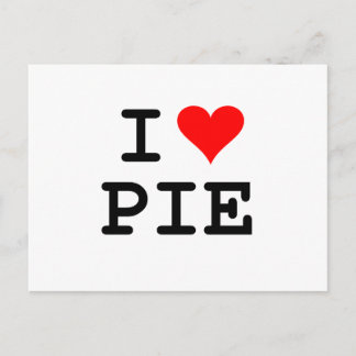 I love pie (black lettering) postcard