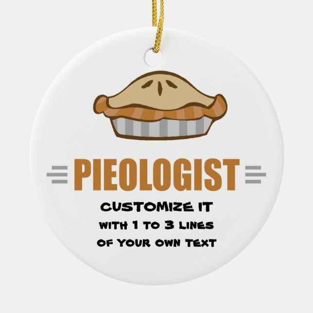 I Love Pie Ceramic Ornament (Front)