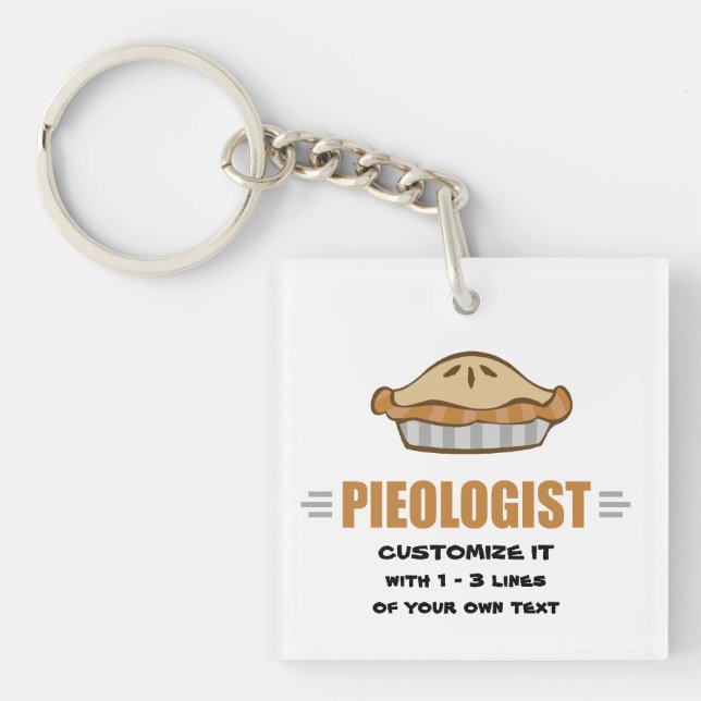I Love Pie Key Ring (Front)