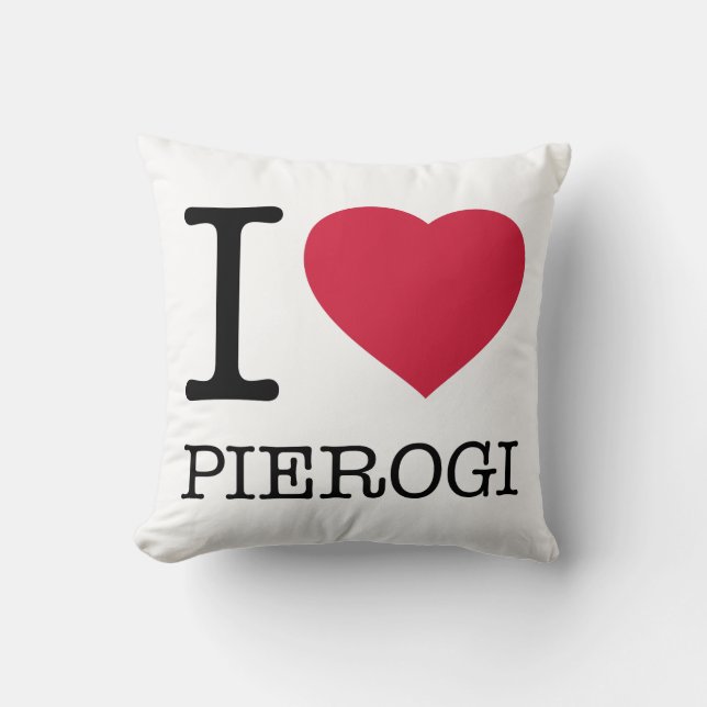 I LOVE PIEROGI CUSHION (Front)