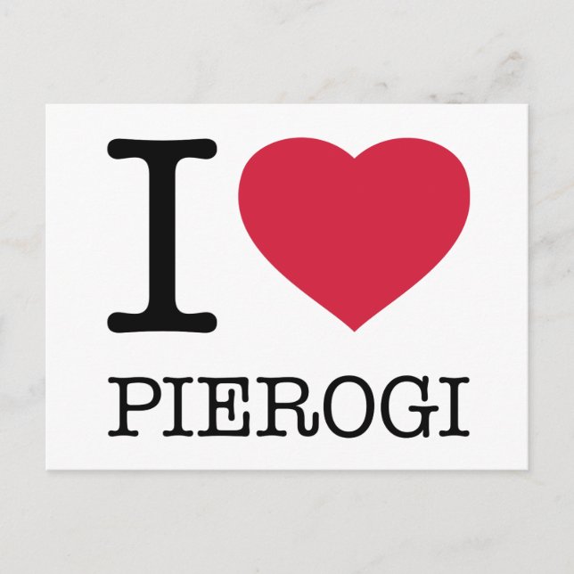 I LOVE PIEROGI POSTCARD (Front)