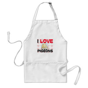 I Love Pigeons Standard Apron