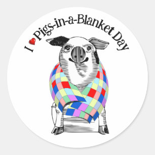 I Love Pigs * National Pig Day  Classic Round Sticker