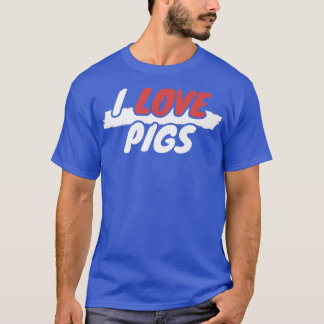I Love Pigs Premium  T-Shirt