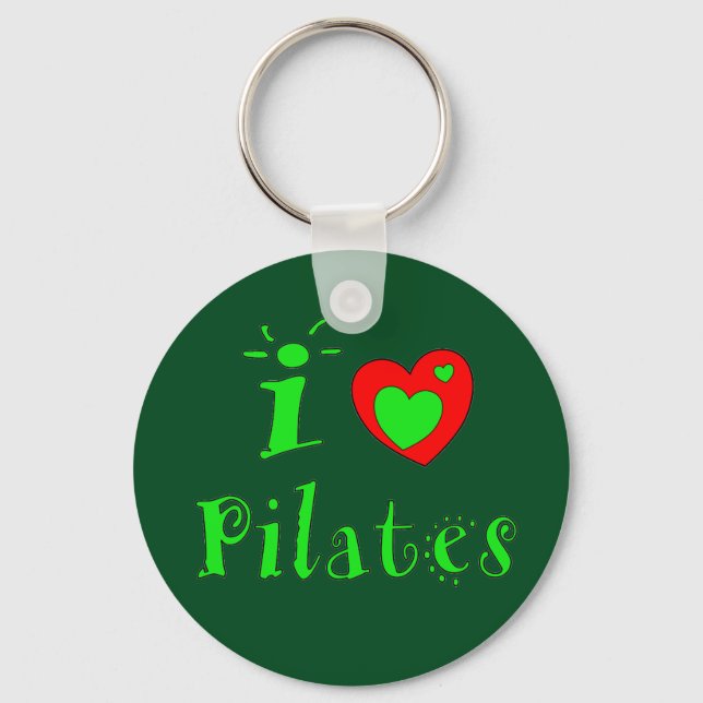 I Love Pilates Keychain (Front)