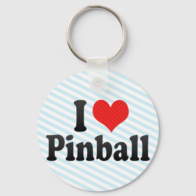 I Love Pinball Key Ring (Front)