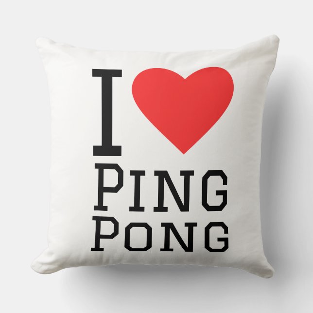 I love ping pong cushion (Front)