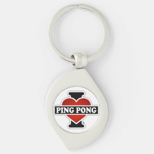 I Love Ping Pong Key Ring