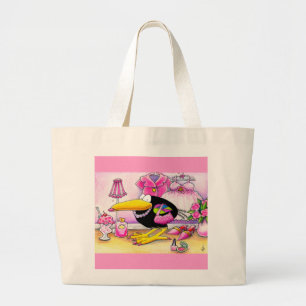 I love PINK crow tote bag