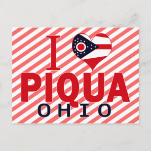 I love Piqua, Ohio Postcard