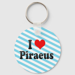I Love Piraeus, Greece Key Ring