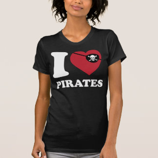 I Love Pirates-Classic Iheart with eye patch Shirt
