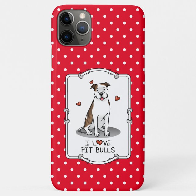 I Love Pit Bulls (lt brindle white 3) Case-Mate iPhone Case (Back)