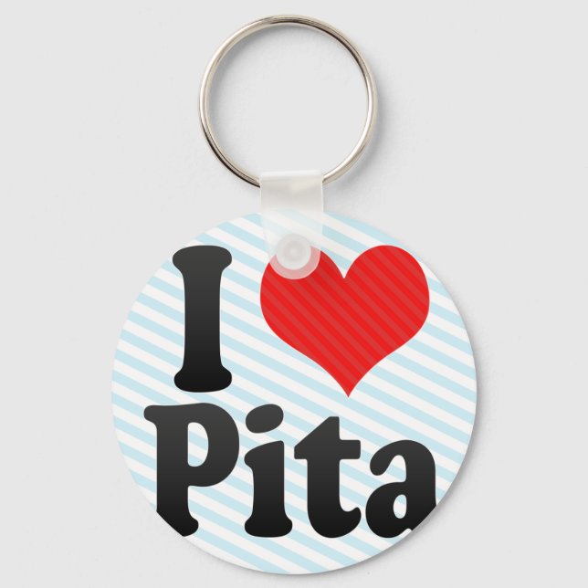I Love Pita Key Ring (Front)