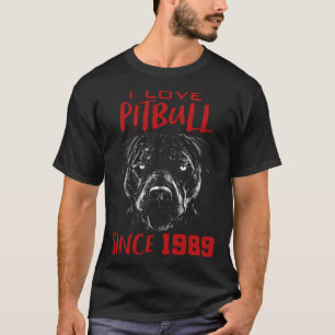 I love pitbull since 1989 T-Shirt