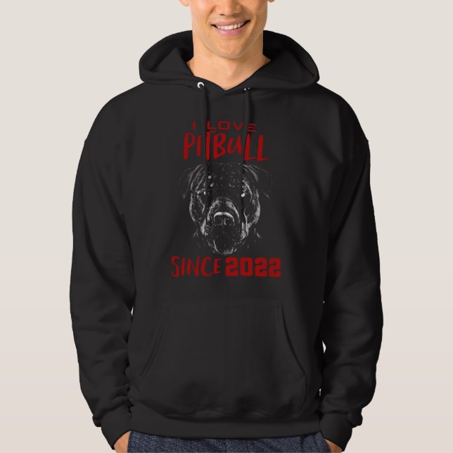 I love pitbull since 2022 hoodie (Front)