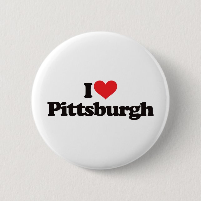 I Love Pittsburgh 6 Cm Round Badge (Front)