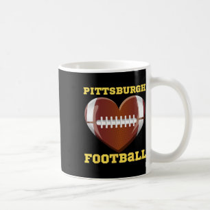 I Love Pittsburgh Football Heart Women Toddler Gir Coffee Mug