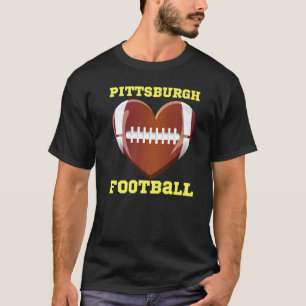 I Love Pittsburgh Football Heart Women Toddler Gir T-Shirt