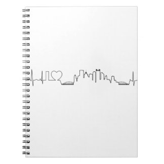 I love Pittsburgh in an extraordinary ecg style Notebook