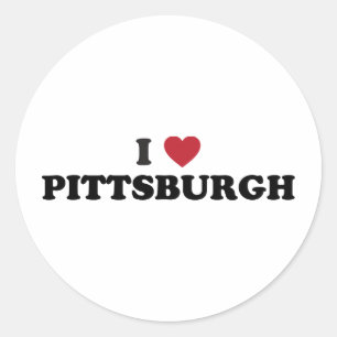 I Love Pittsburgh Pennsylvania Classic Round Sticker