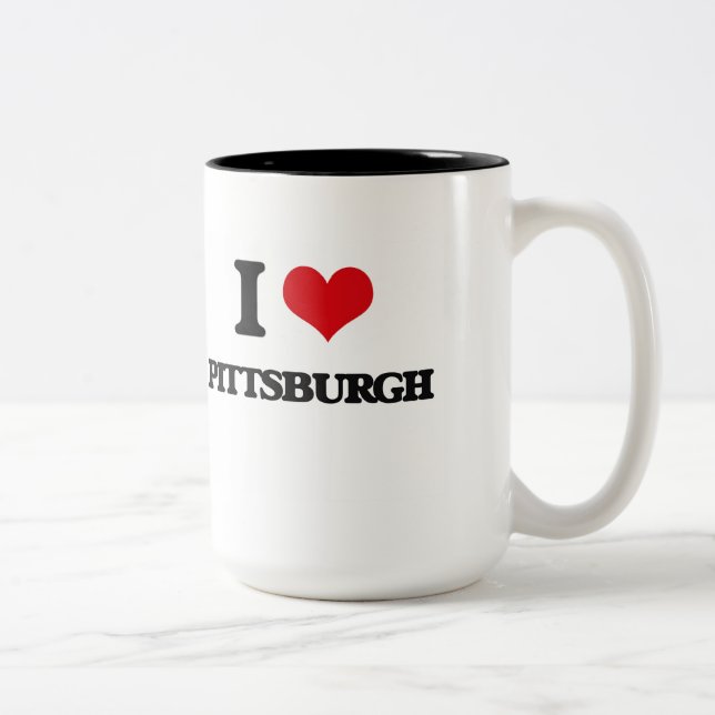 I love Pittsburgh Two-Tone Coffee Mug (Right)