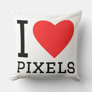 I love pixels cushion