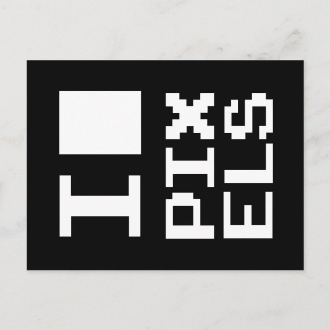 I Love Pixels, geek design, pixel art Postcard (Front)