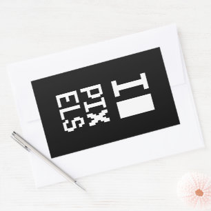 I Love Pixels, geek design, pixel art Rectangular Sticker