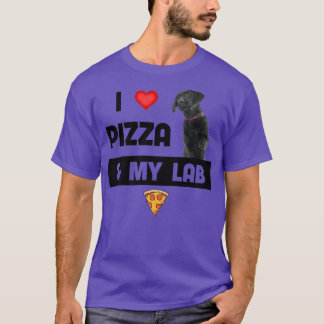 I Love Pizza And My Black Lab Dog Pepperoni Cheese T-Shirt