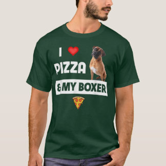 I Love Pizza And My Boer Dog Owner Pepperoni Food  T-Shirt