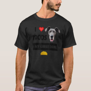 I Love Pizza And My Great Dane Dog Pepperoni Chees T-Shirt