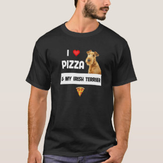 I Love Pizza And My Irish Terrier Dog Pepperoni Ch T-Shirt