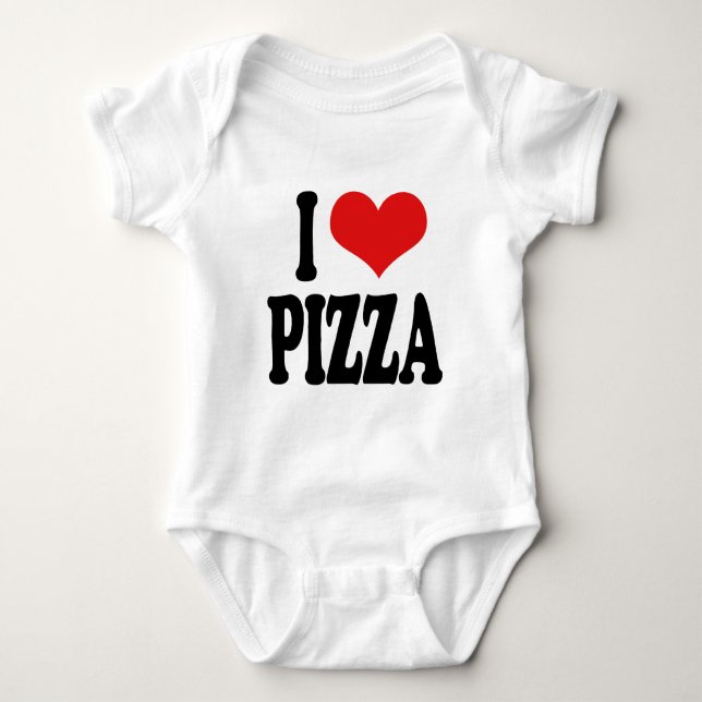 I Love Pizza Baby Bodysuit (Front)