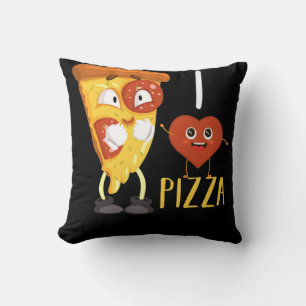 I Love Pizza Cute Pizza Slice Cushion