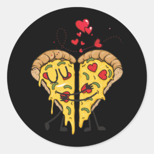 I Love Pizza Fun Fast Food Classic Round Sticker