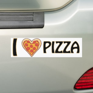 I love Pizza – Funny Food Lover Gift Bumper Sticker