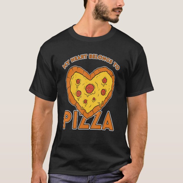 I Love Pizza Heart Valentines Day_4 T-Shirt (Front)