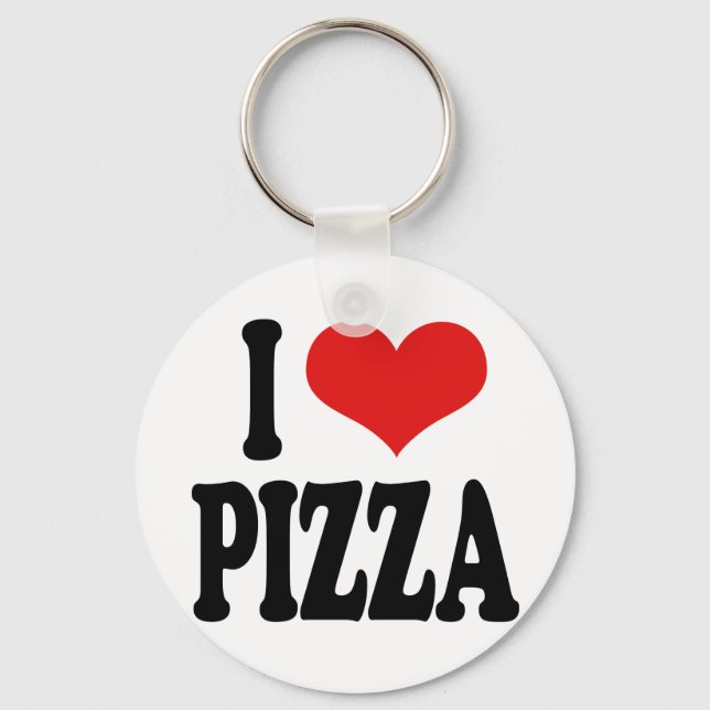 I Love Pizza Key Ring (Front)