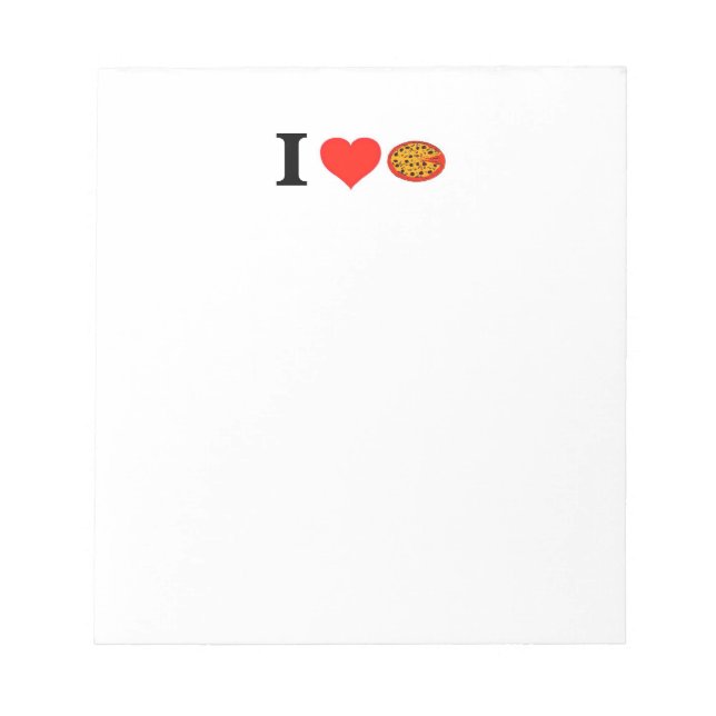 I Love Pizza Notepad (Front)