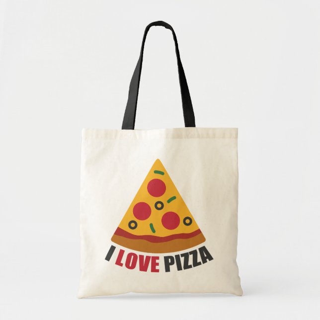 I LOVE PIZZA TOTE BAG (Front)