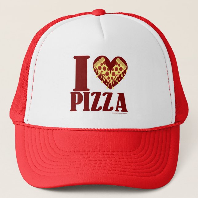 I Love Pizza Trucker Hat (Front)