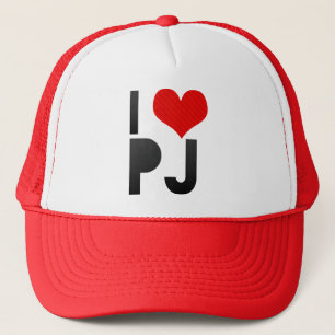 I Love PJ Trucker Hat