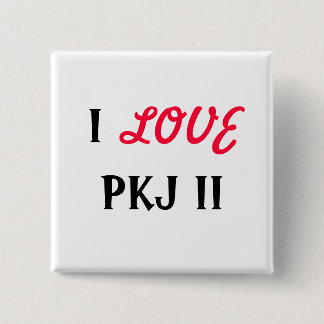 I, LOVE, PKJ II 15 CM SQUARE BADGE