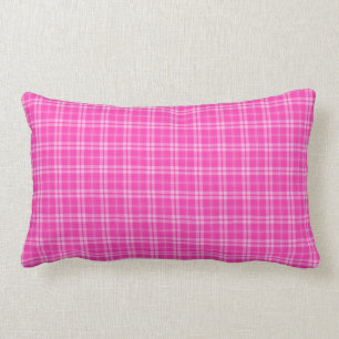 I Love Plaid- Pink Lumbar Cushion
